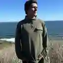 Poleron Vulzee Waffle Half Zipper Hombre Verde Xxl