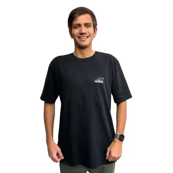 Polera Manga Corta Hombre Vulzee Negra Xl