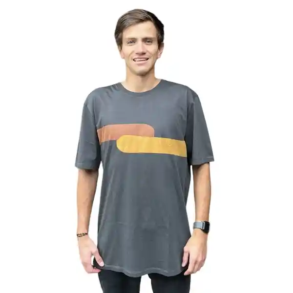 Polera Manga Corta Hombre Grafito Vulzeeboards Xxl