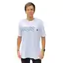 Polera Manga Corta Hombre Vulzee Blanca Waves M