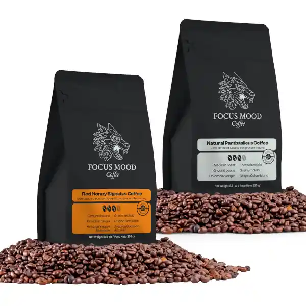 Pack Coffee Pambasileus Colombia + Signatus Brasil 100% Arábica Molido 250 Grs