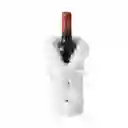 Pack De 3 Cubierta De Botella Vino De Navidad, Blanca Plateada