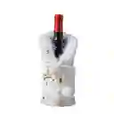 Pack De 3 Cubierta De Botella Vino De Navidad, Blanca Dorada