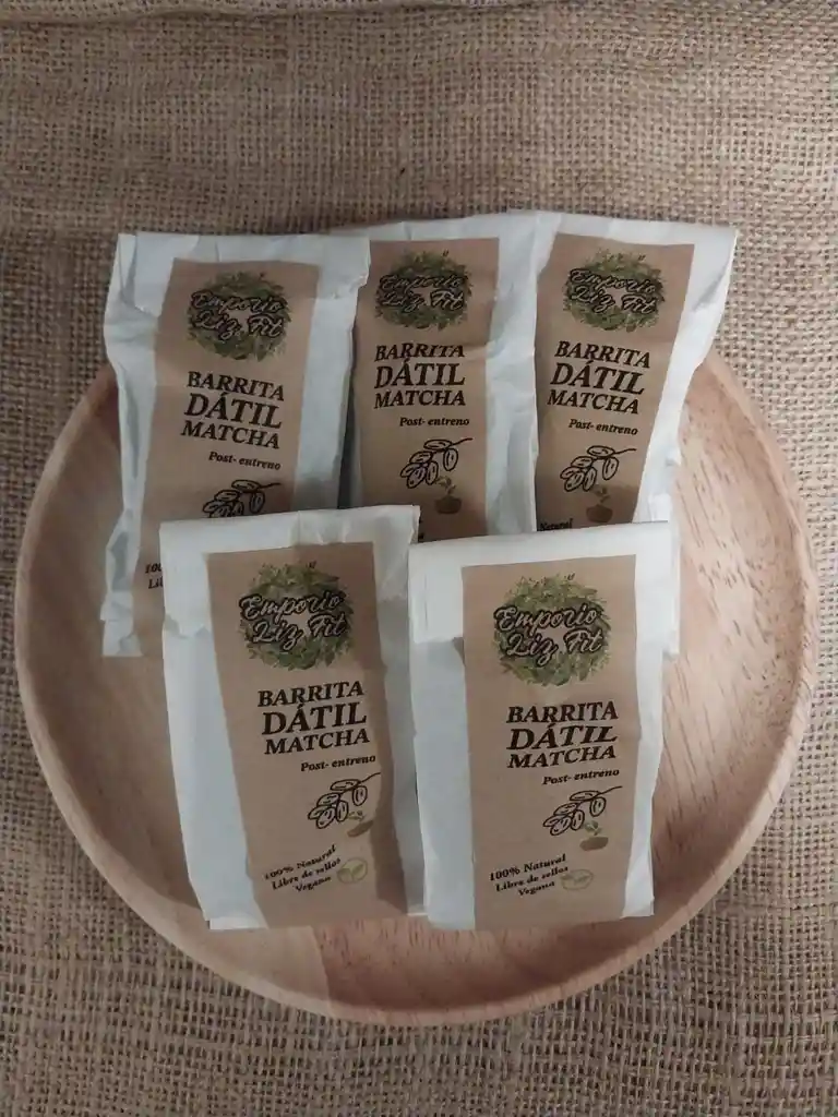 Pack 5, Barra Dátil Matcha