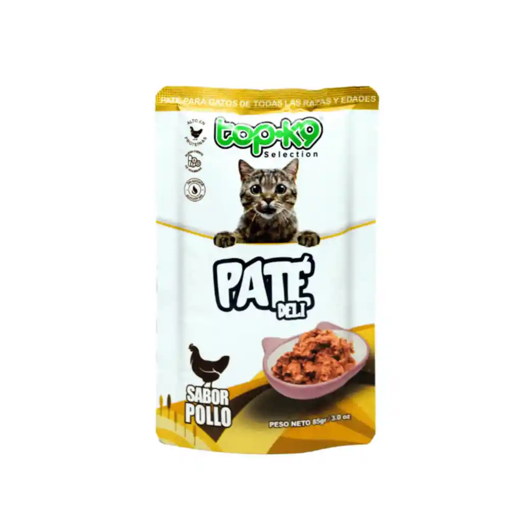 Topk9 Sachet Paté Deli Pollo Gatos 85 G