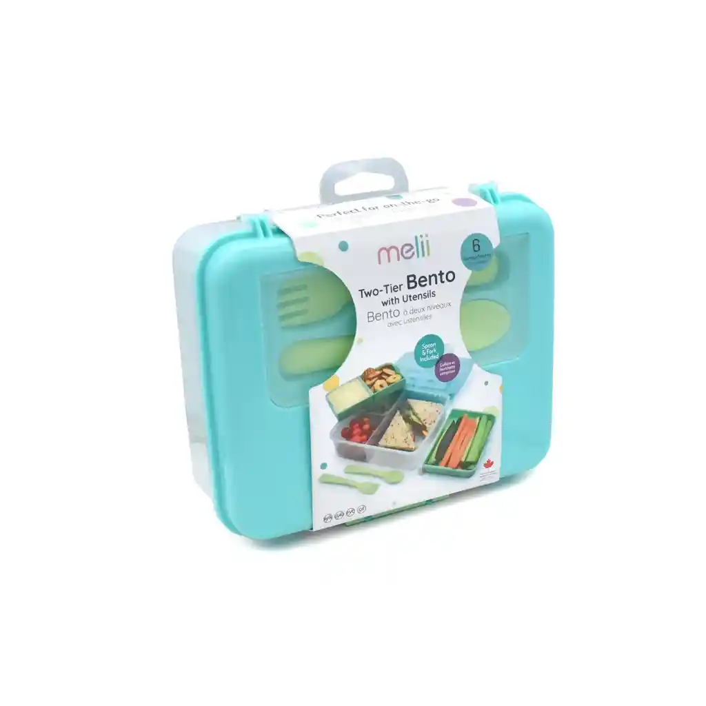 Lonchera Bento Box Con Cubiertos Melii - Verde