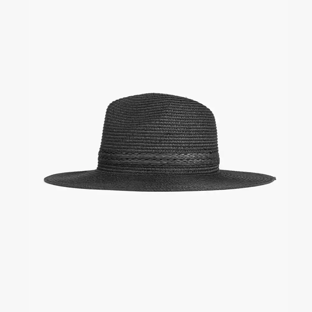 Sombrero Mujer Cinta Trenzada Negro