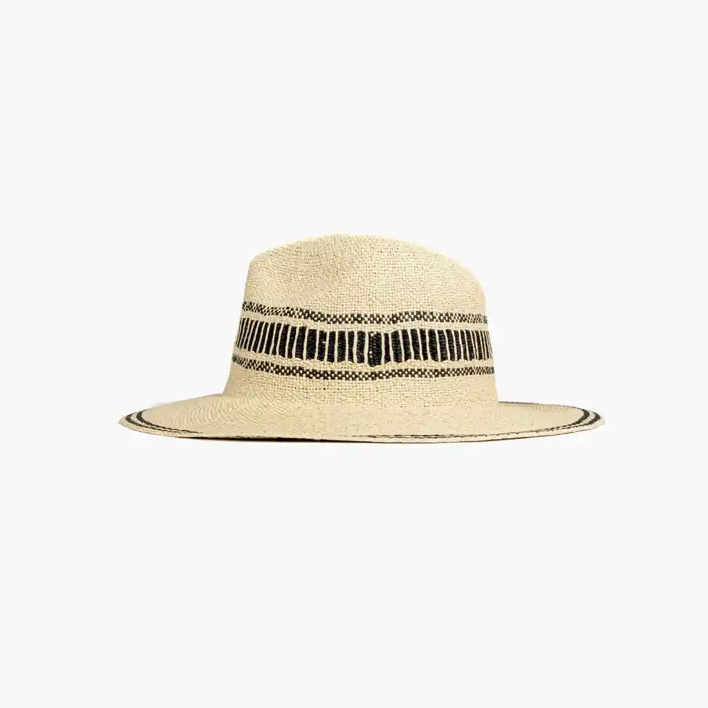 Sombrero Mujer Detalles Trenzados Beige