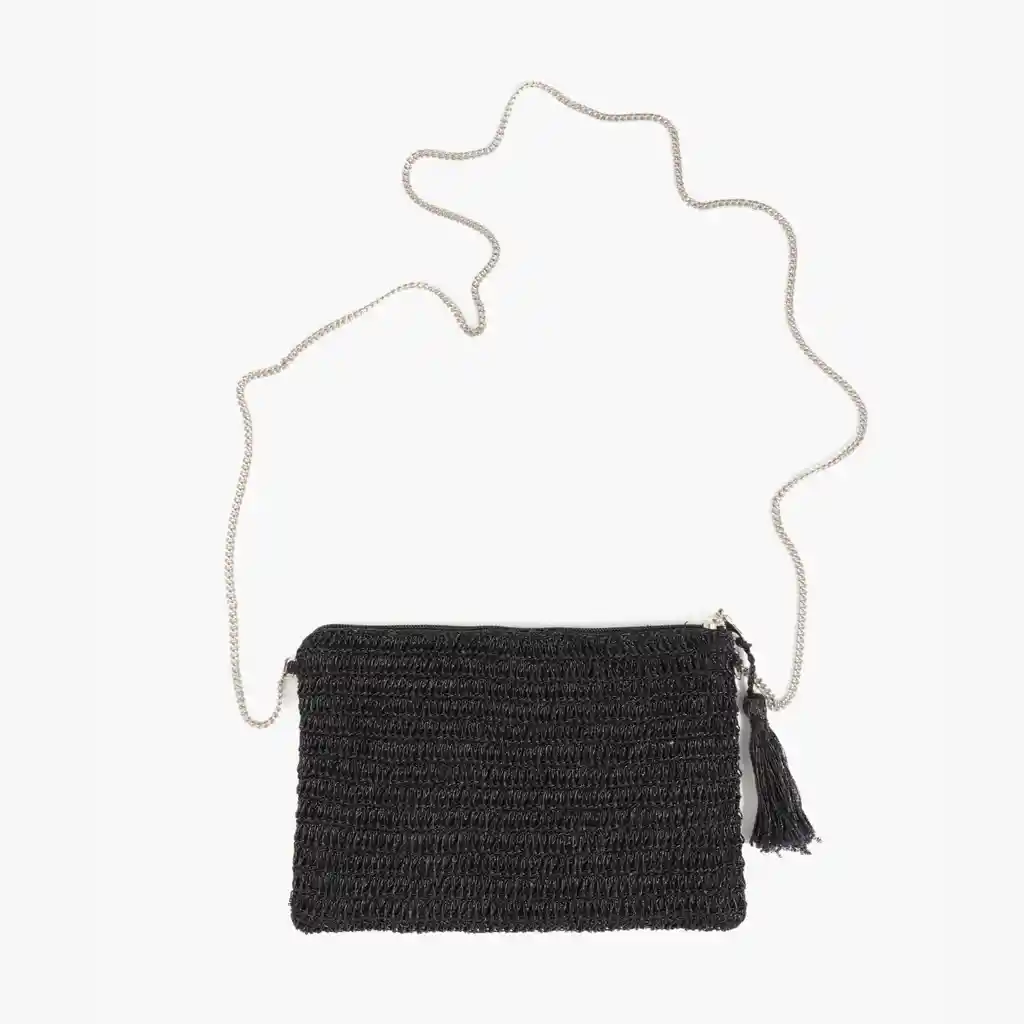 Cartera Bandolera Mujer Lurex Negro