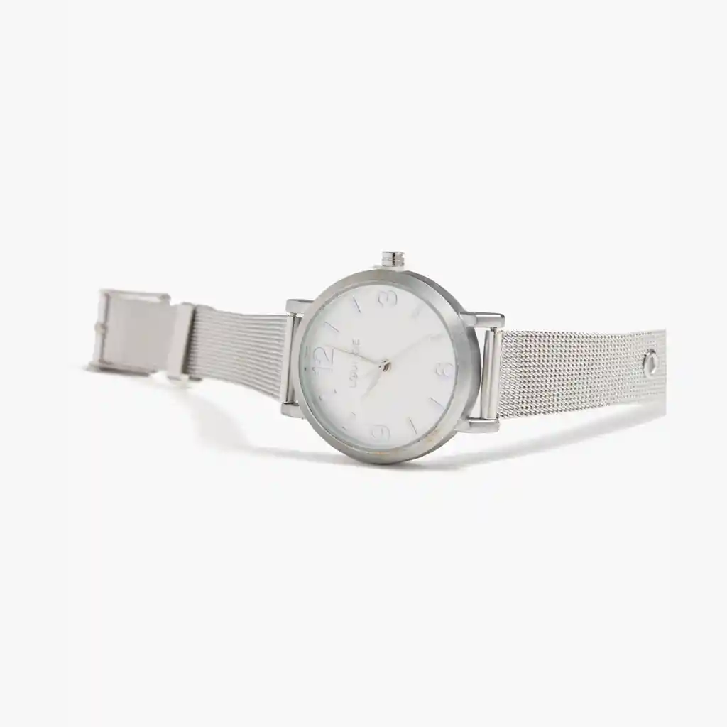 Reloj Mujer Mesh Ajustable Plateado
