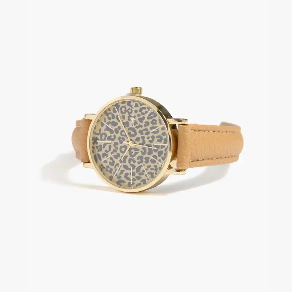 Reloj Mujer Animal Print Camel