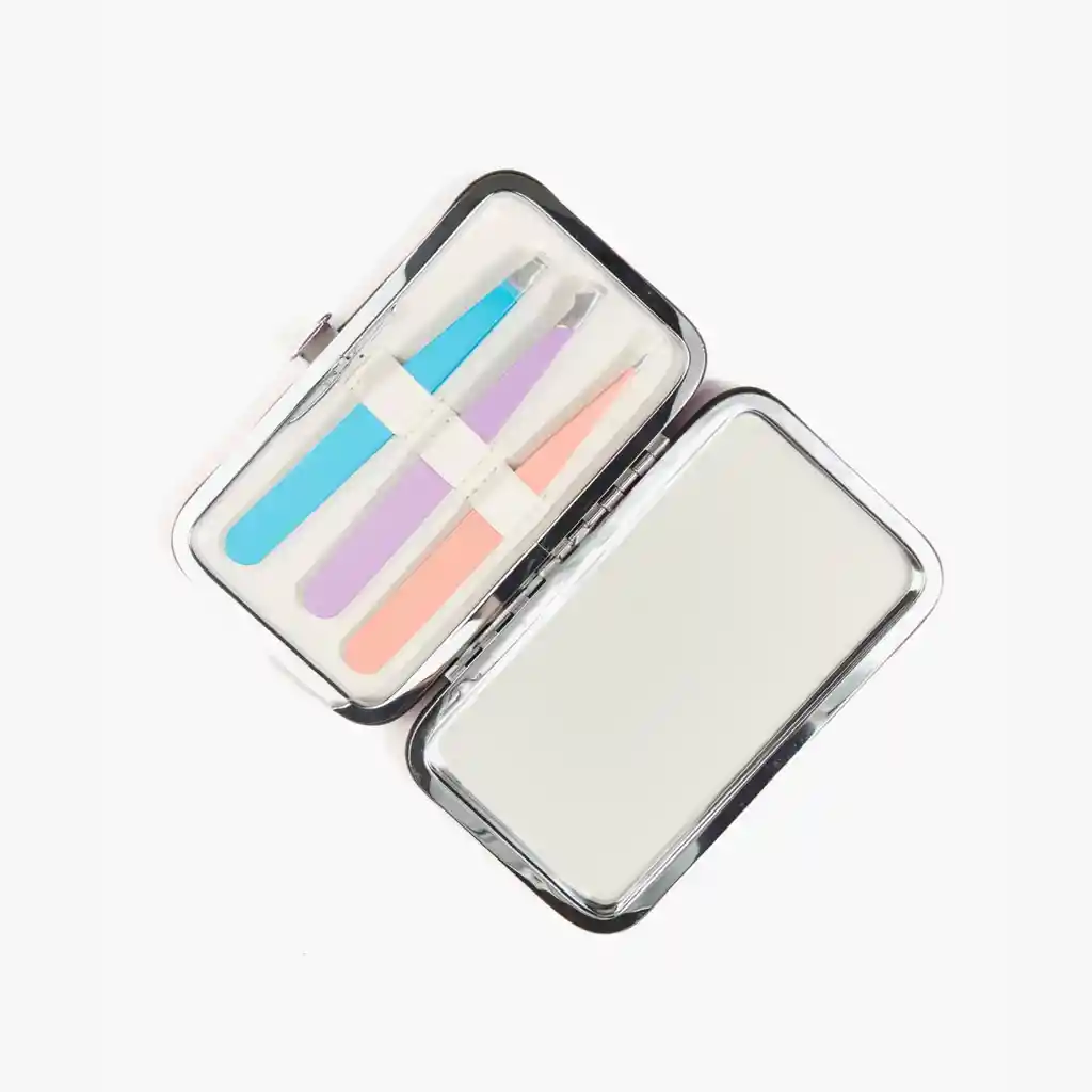 Set Pinzas Y Espejo Mujer Fucsia