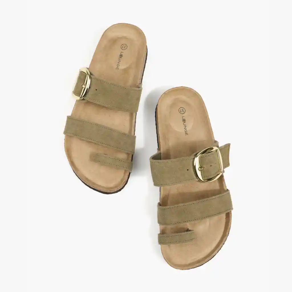 Sandalias Mujer Hebilla 39 Verde