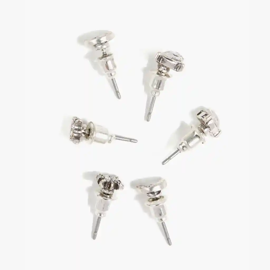 Set Aros Mujer Mystic Plateado