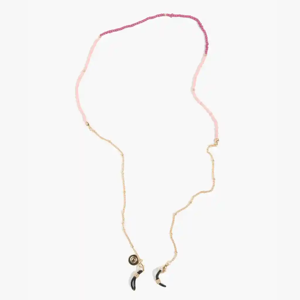 Strap Sujetador Lentes Mujer Mostacillas Rosado