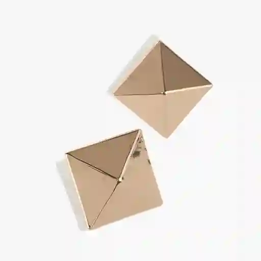 Aros Mujer Rombos Grandes Dorado