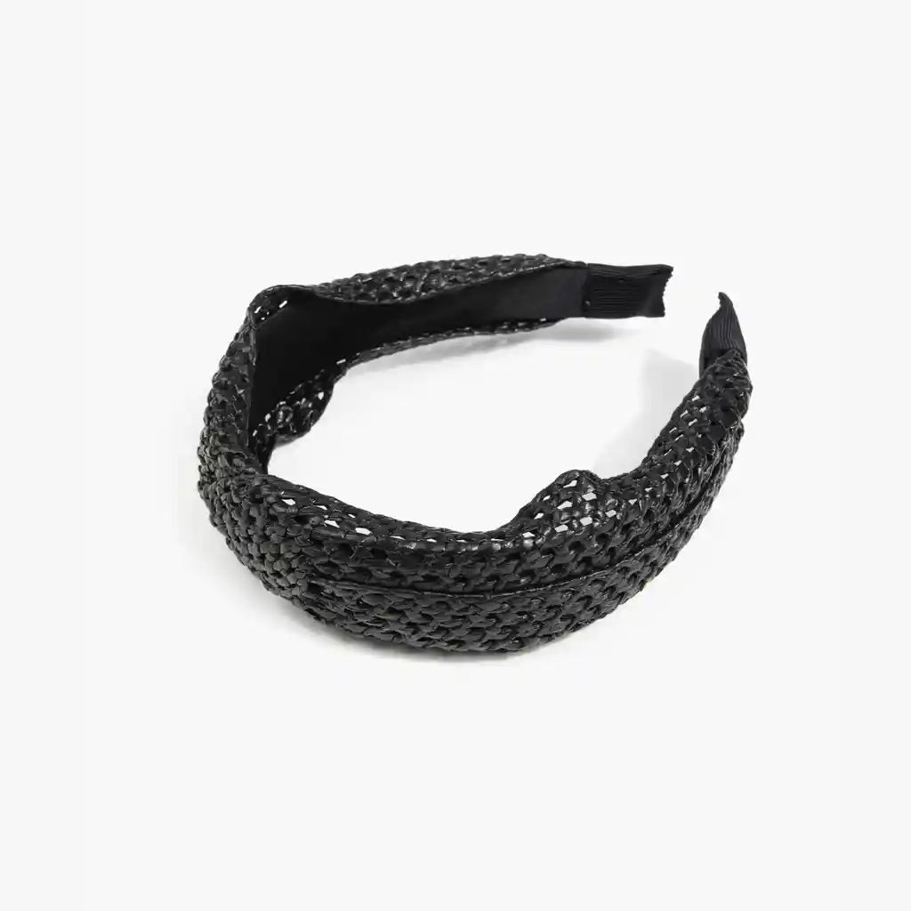 Cintillo Mujer Rafia Negro