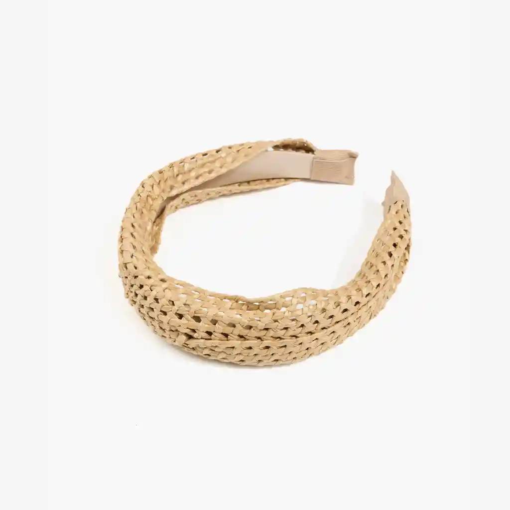 Cintillo Mujer Rafia Beige