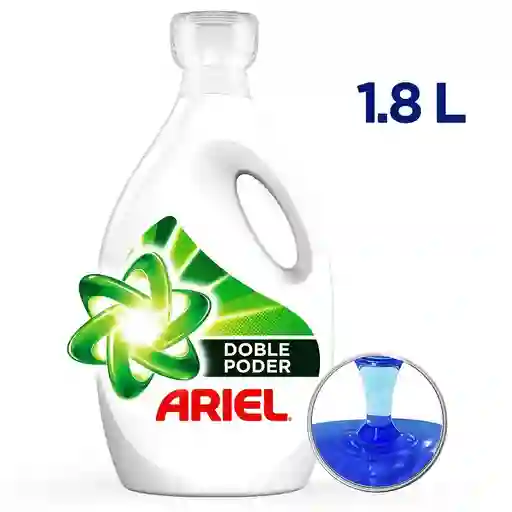 Detergente Líquido Ariel Doble Poder Concentrado Botella 1.8 L