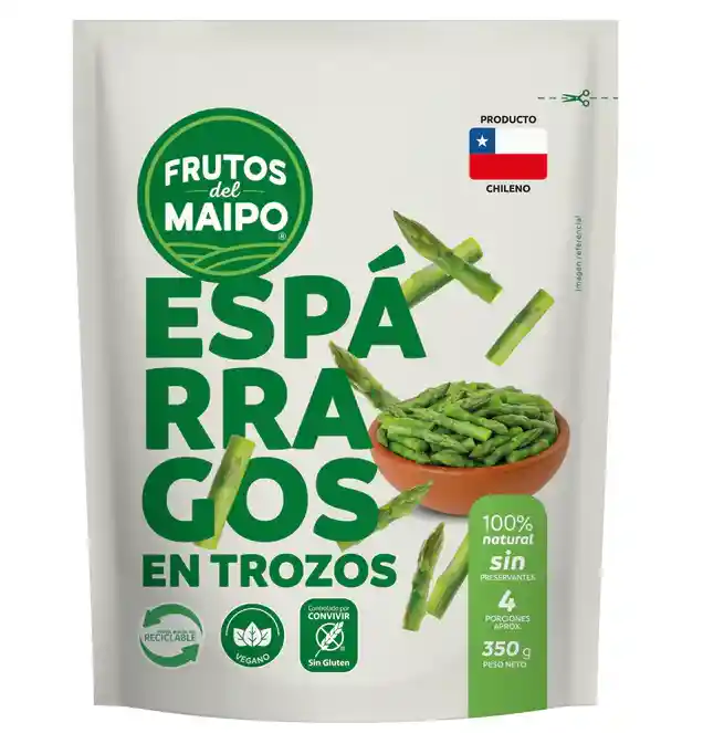 Espárrago Trozo 350gr Frutos Maipo