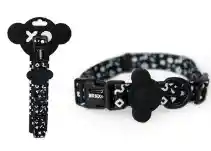 Collar Para Perros Talla S Negro Estampado