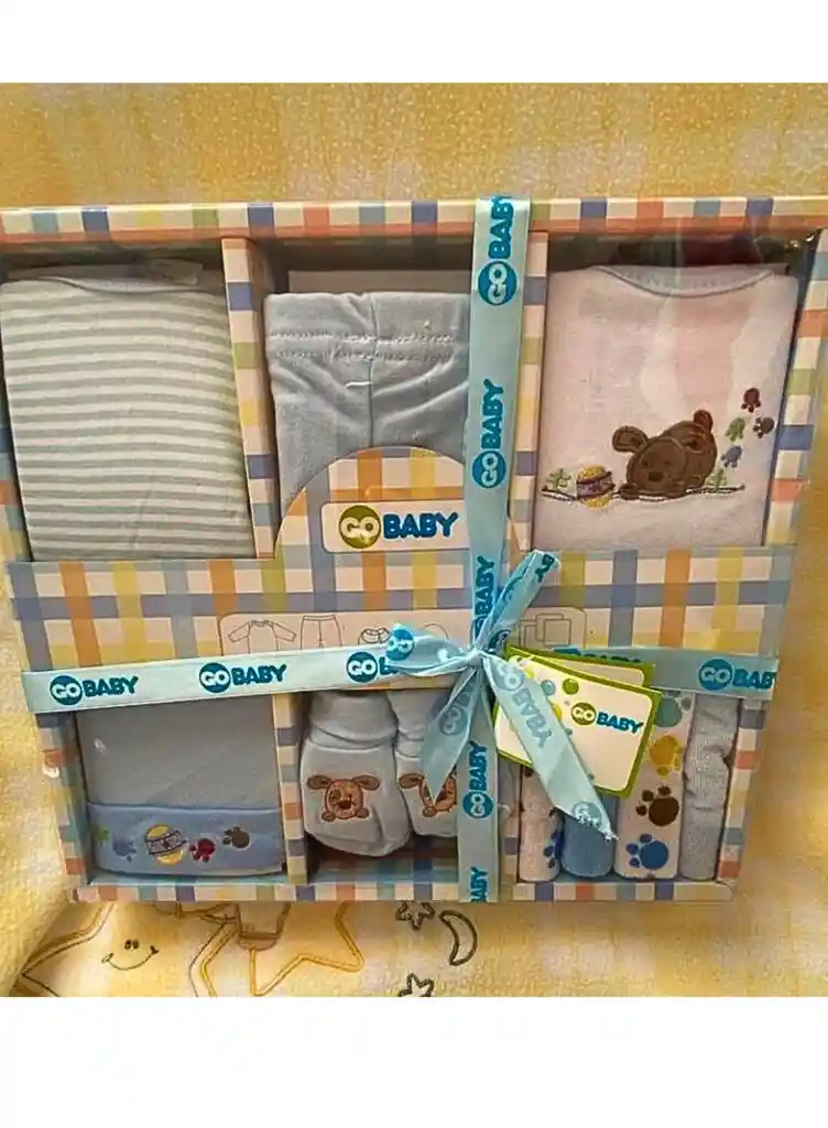 Set Bebe 10 Piezas Celeste De 0 A 6 Meses