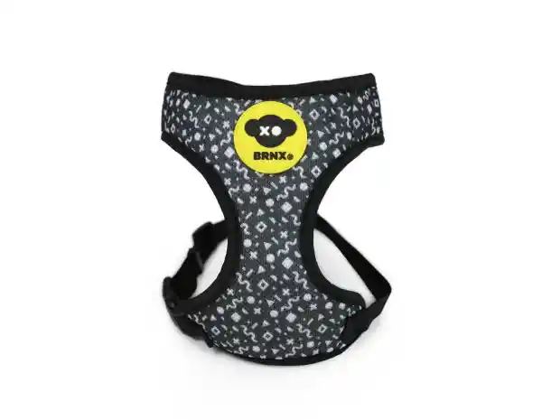 Arnes De Perro Brnx Talla Xs (negro Estampado Doodle)