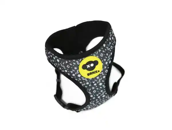 Arnes De Perro Brnx Talla S (negro Estampado Doodle)