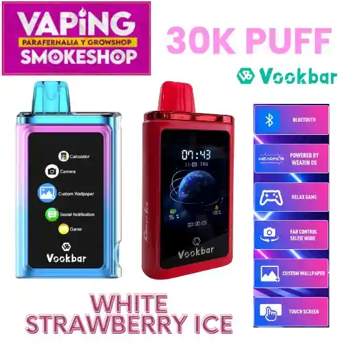 Vookbar Cyberpro 30000 White Strawberry Ice