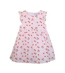 Vestido Rosa Estampado Cherry Talla 4 Años