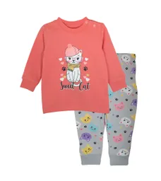 Pijama De Algodón Sweet Cat Talla 18-24m