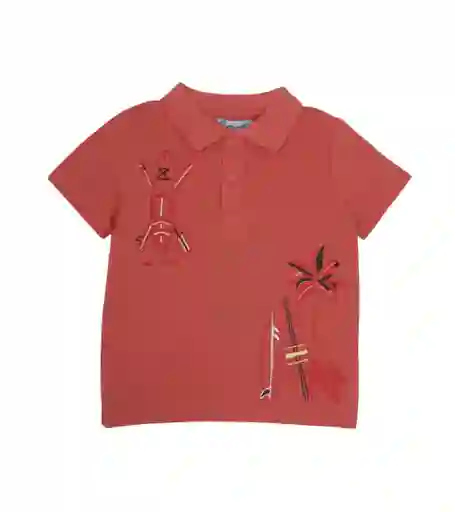 Polera Pique Manga Corta Talla 12-18m