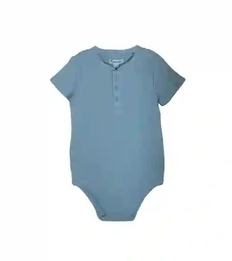 Body Acanalado Unisex Celeste Talla 6-9m