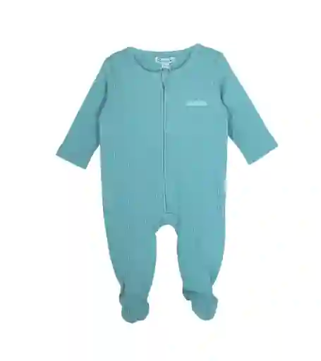 Enterito Celeste Acanalado Talla 0-3m