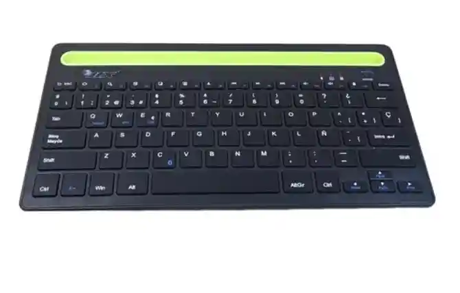 Teclado Bluetooth Recargable Con Soporte Para Tablet Celular