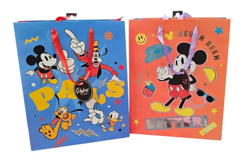 Bolsa De Regalo Disney Mickey Diseños Surtido Tamaño L