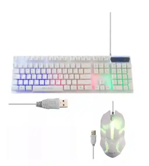 Kit Gamer Pc Teclado Retroiluminado Mouse Aoas M-400