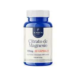 Citrato De Magnesio 400mg (60cap) Karün Life