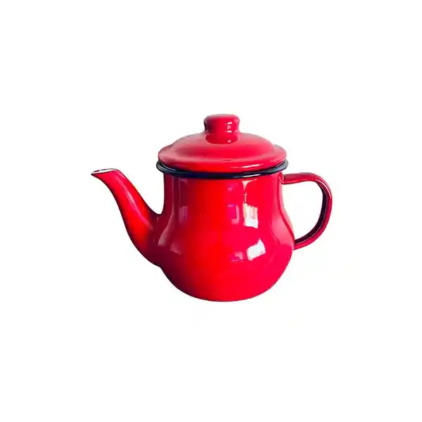 Tetera Té Enlozada Roja 500ml