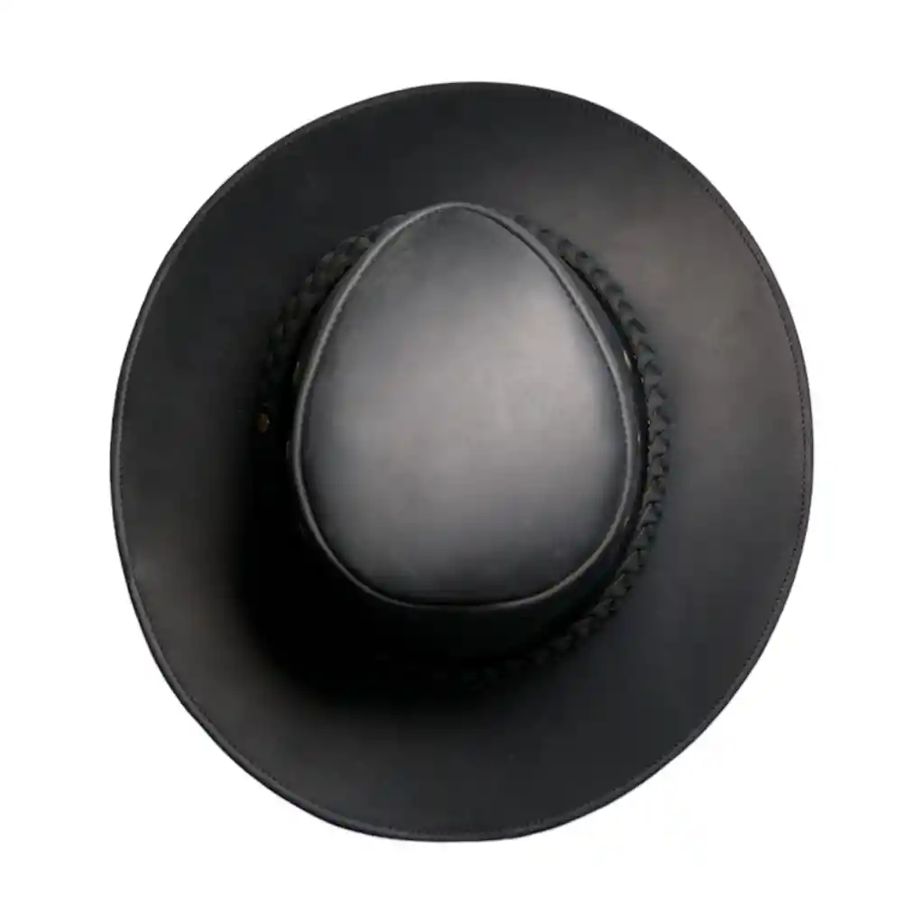 Sombrero De Cuero Negro