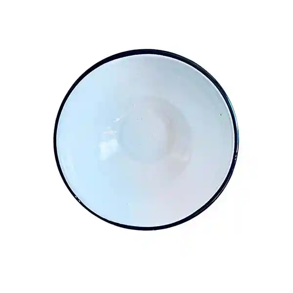 Bowl Enlozado Blanco Jaspeado 18 Cms 1 Lts