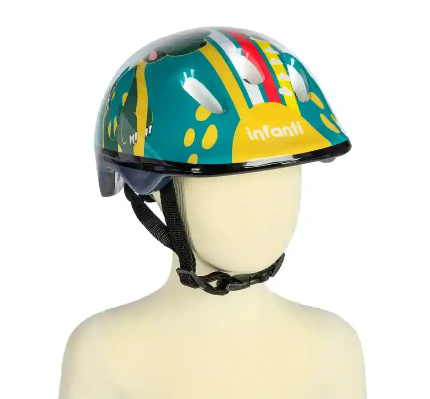 Set De Casco Y Rodilleras Verde Infantil