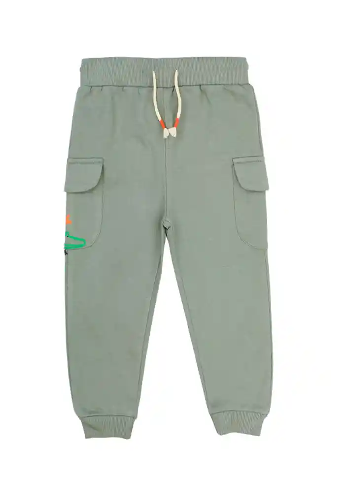 Pantalon Bebé Niño Sport Free 157 Verde 12 A 18 Meses