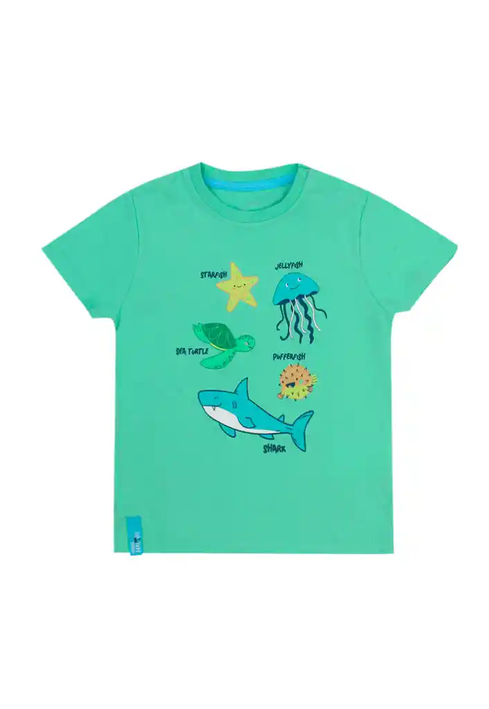 Polera Bebé Niño Goma Malibu 149 Verde 3 A 6 Meses