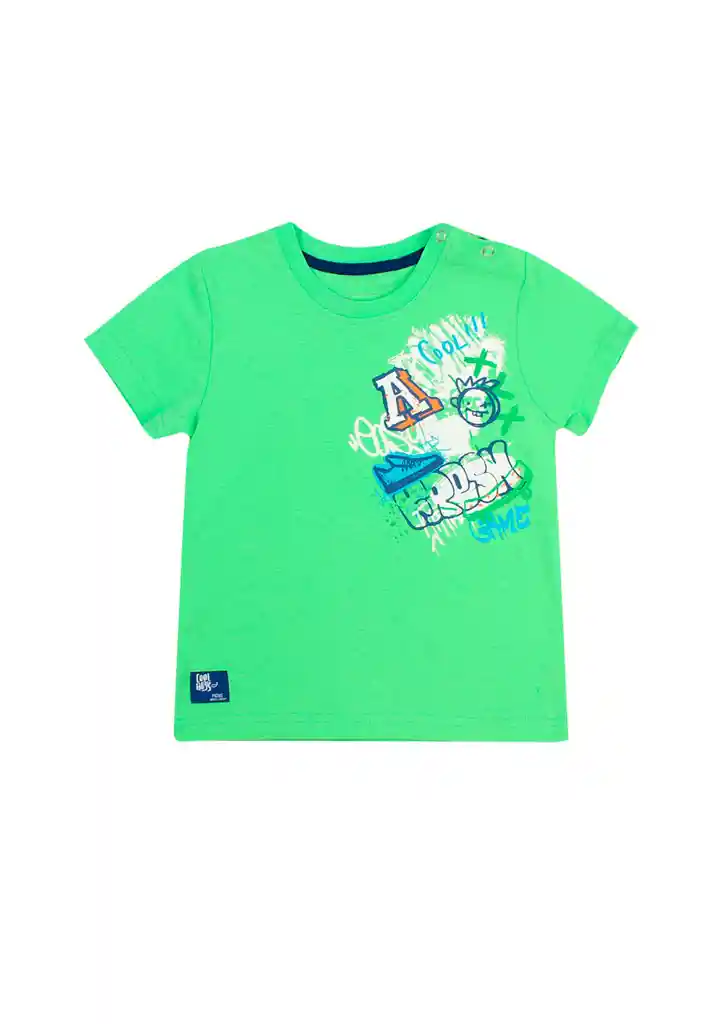 Polera Bebé Niño Energy 142 Verde Limón 12 A 18 Meses