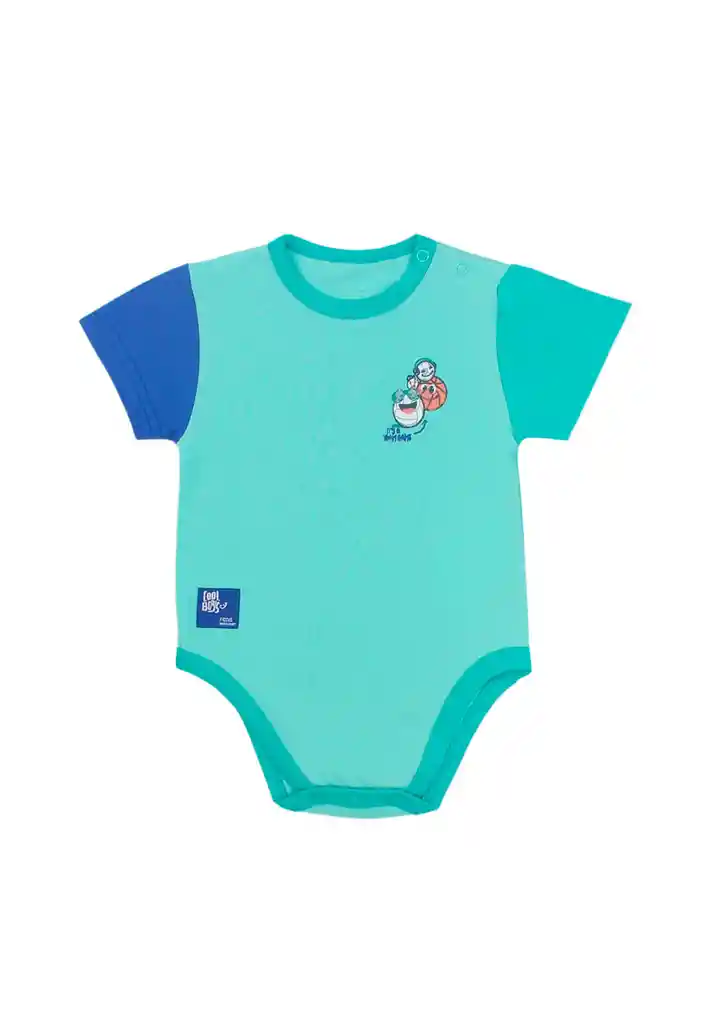 Body Bebé Niño Energy 137 Verde Claro 6 A 12 Meses