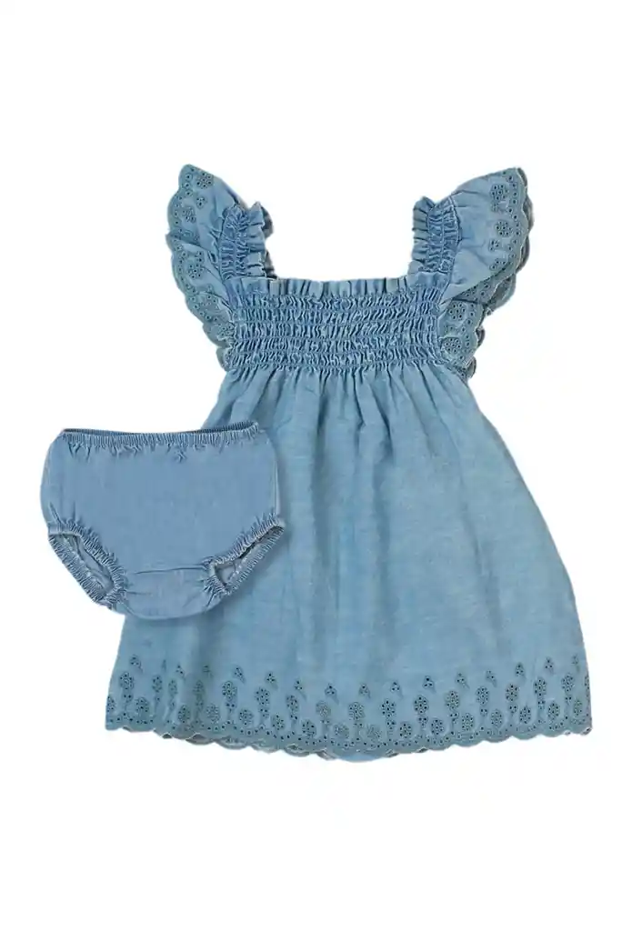 Vestido Newborn Niña Ice Cream 132 Azul 6 Meses