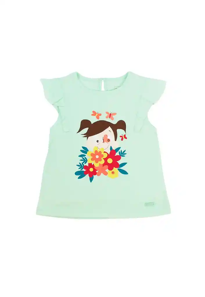 Polera Bebé Niña Energy 182 Verde Claro 3 A 6 Meses