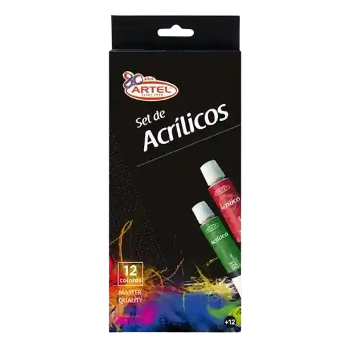 Set Acrílicos 12 Colores 12ml. Artel