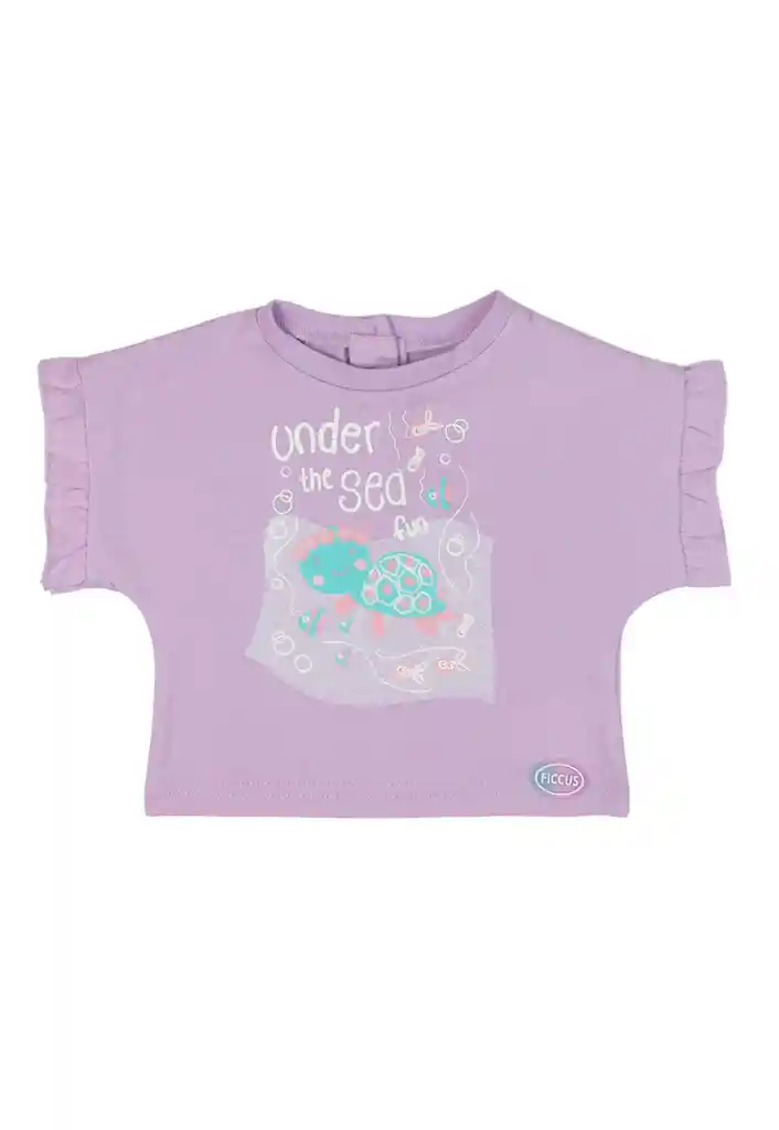 Polera Bebé Niña Glitter Malibu 187 Lila 18 A 24 Meses